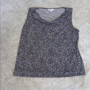 Liz Claiborne grey spot blouse